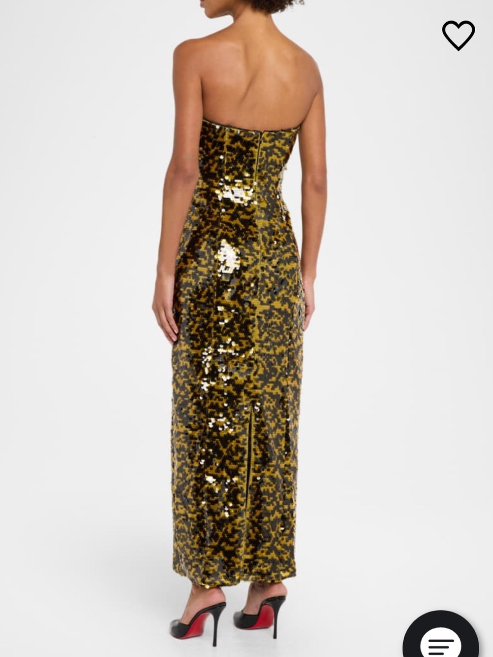 STAUD TURMERIC Cece Sequined Strapless Maxi Dress Strapless Gold Evening Gown 6 - Picture 3 of 16